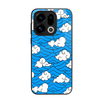 Azure Dreams back phone cover | glass case for oppo find x9