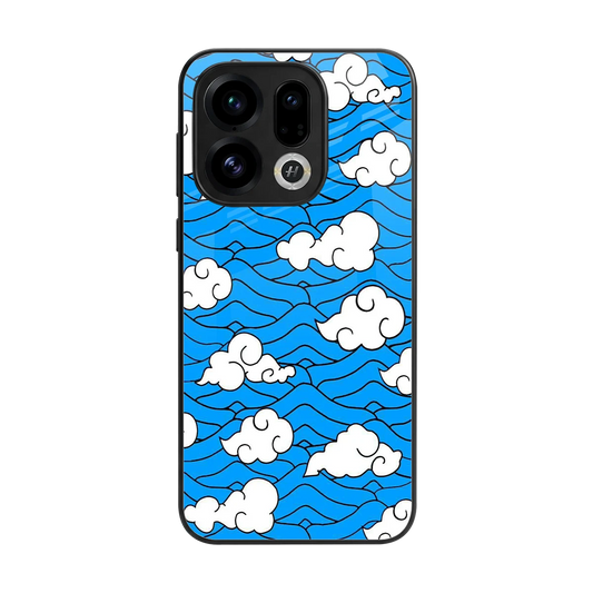 Azure Dreams back phone cover | glass case for oppo find x9