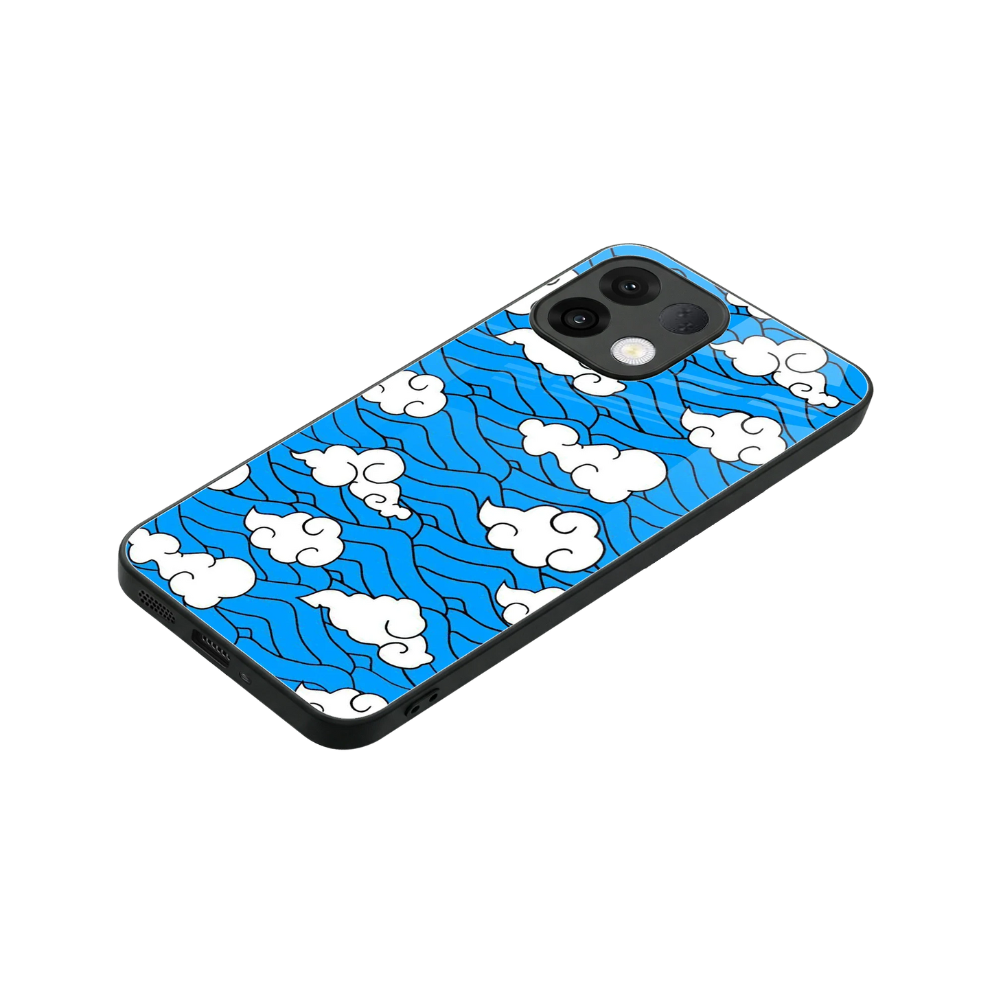 Azure Dreams stylish phone case for oppo k13 5g | glossy glass and slim fit