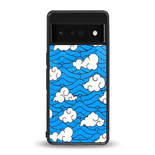 Azure Dreams back phone cover | glass case for google pixel 6 pro