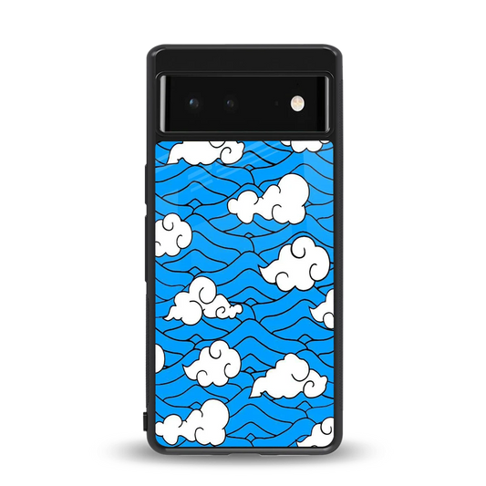 Azure Dreams back phone cover | glass case for google pixel 6