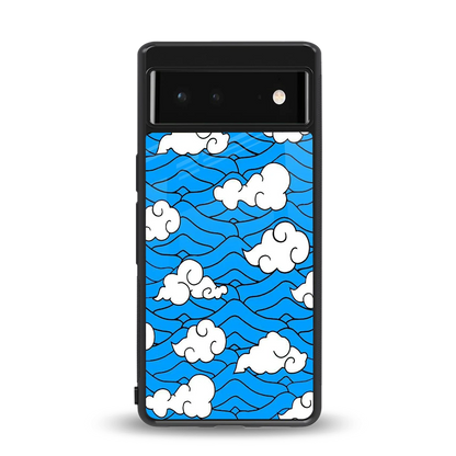 Azure Dreams back phone cover | glass case for google pixel 6a