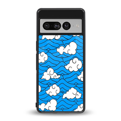 Azure Dreams back phone cover | glass case for google pixel 7 pro