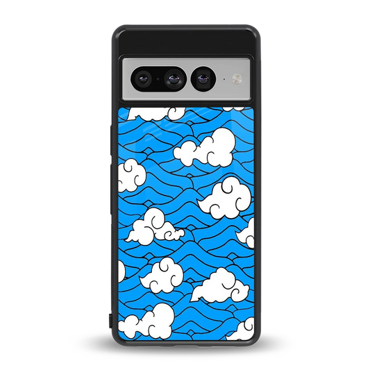 Azure Dreams back phone cover | glass case for google pixel 7 pro