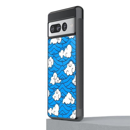 Azure Dreams stylish phone case for google pixel 7 pro | glossy glass and slim fit