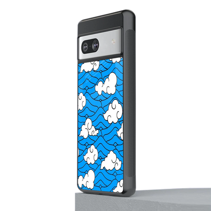 Azure Dreams stylish phone case for google pixel 7 | glossy glass and slim fit