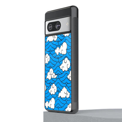 Azure Dreams stylish phone case for google pixel 8 | glossy glass and slim fit