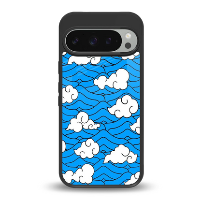 Azure Dreams back phone cover | glass case for google pixel 9 pro