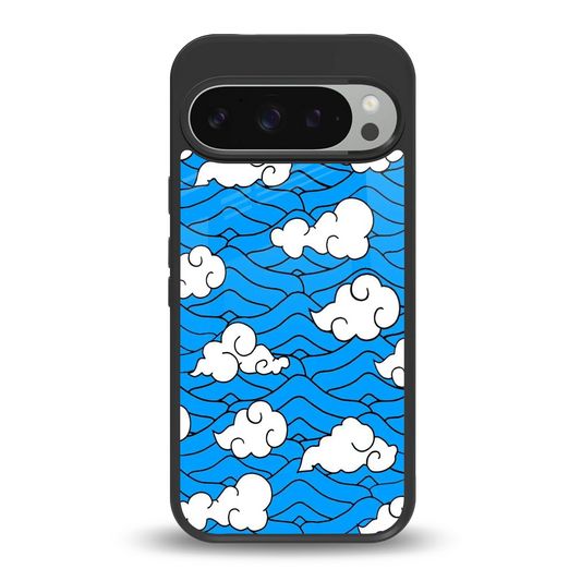 Azure Dreams back phone cover | glass case for google pixel 9 pro