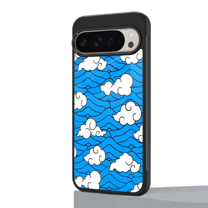Azure Dreams google pixel 9 pro mobile cover | shockproof glass phone case