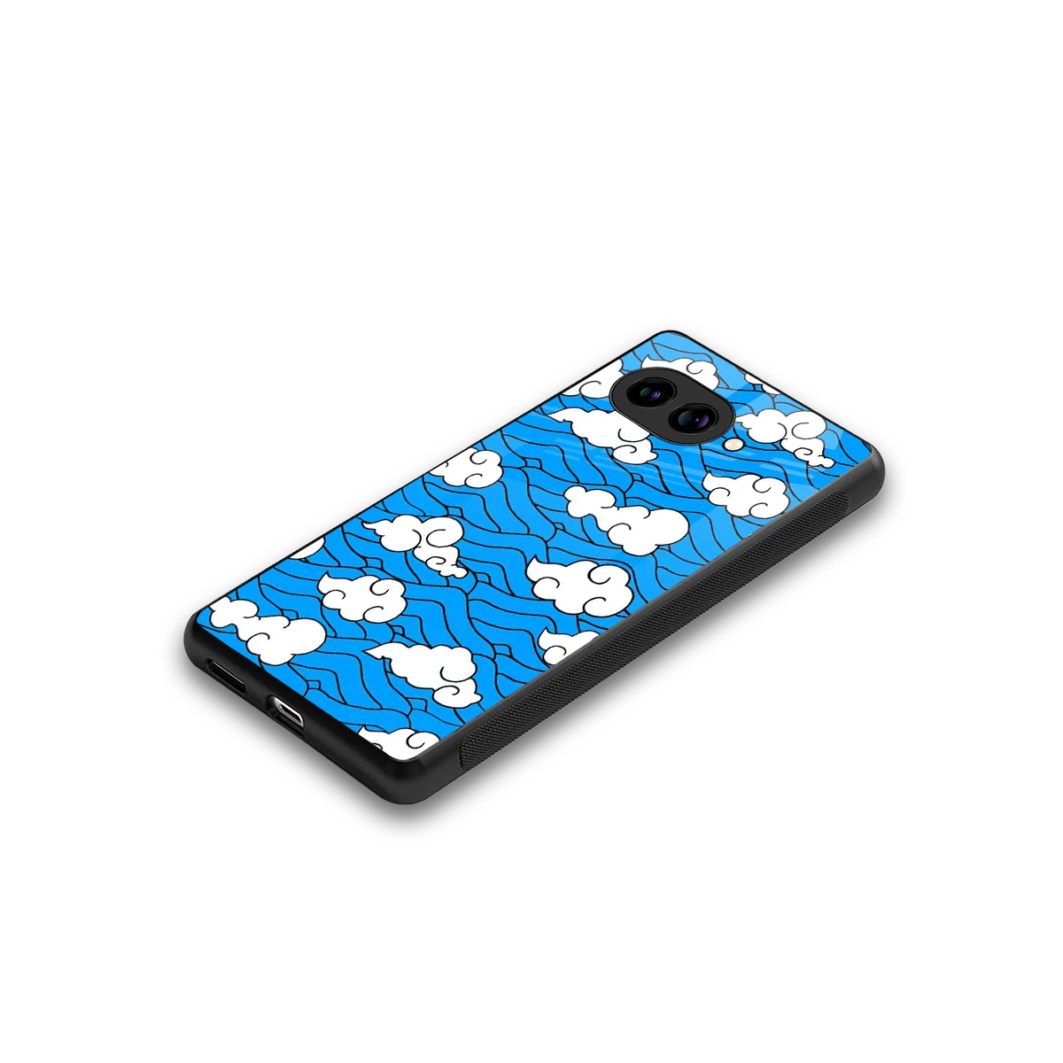 Azure Dreams stylish phone case for google pixel 10a | glossy glass and slim fit