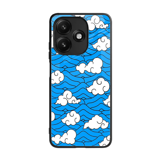 Azure Dreams back phone cover | glass case for redmi 12 5g