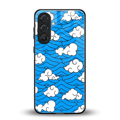 Azure Dreams back phone cover | glass case for samsung galaxy a37 5g
