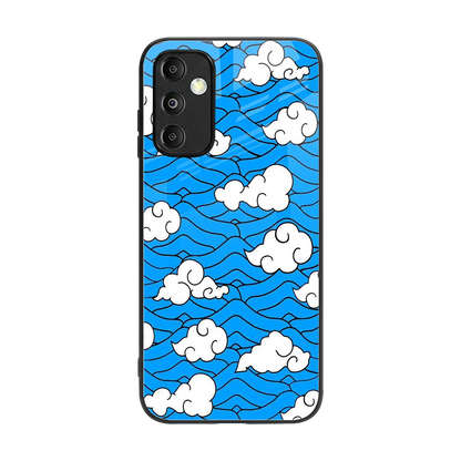 Azure Dreams back phone cover | glass case for samsung galaxy m14 5g