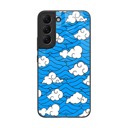 Azure Dreams back phone cover | glass case for samsung galaxy s22