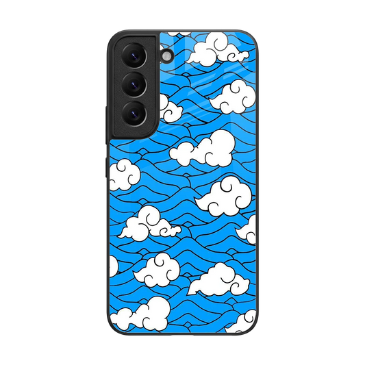 Azure Dreams back phone cover | glass case for samsung galaxy s22