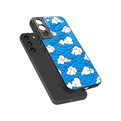 Azure Dreams sleek samsung galaxy s22 cover with tempered glass back and TPU edges