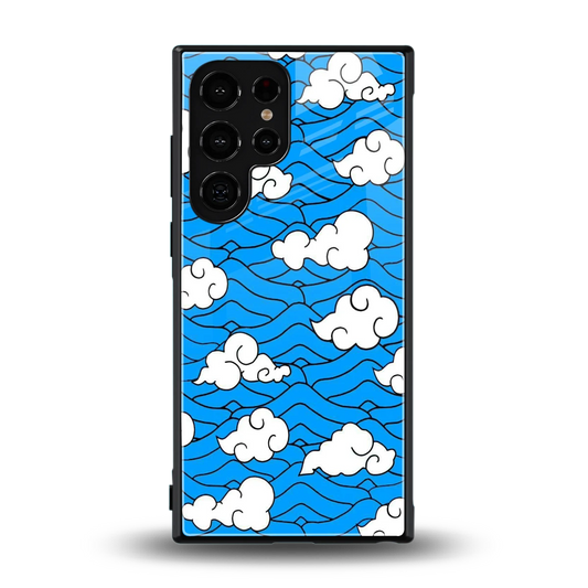 Azure Dreams back phone cover | glass case for samsung galaxy s23 ultra