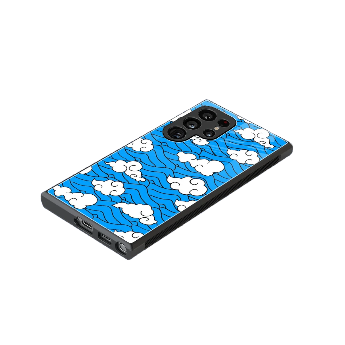 Azure Dreams stylish phone case for samsung galaxy s24 ultra | glossy glass and slim fit