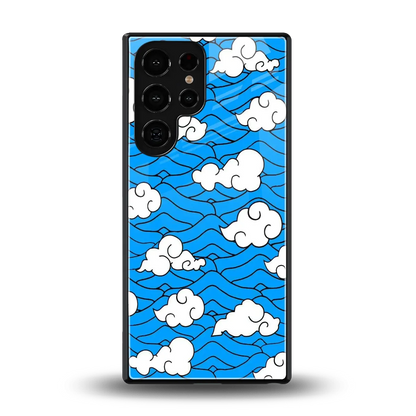 Azure Dreams back phone cover | glass case for samsung galaxy s25 ultra