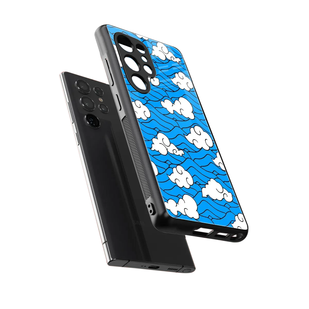 Azure Dreams sleek samsung galaxy s26 ultra cover with tempered glass back and TPU edges