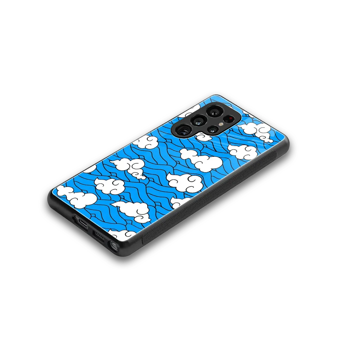 Azure Dreams stylish phone case for samsung galaxy s25 ultra | glossy glass and slim fit