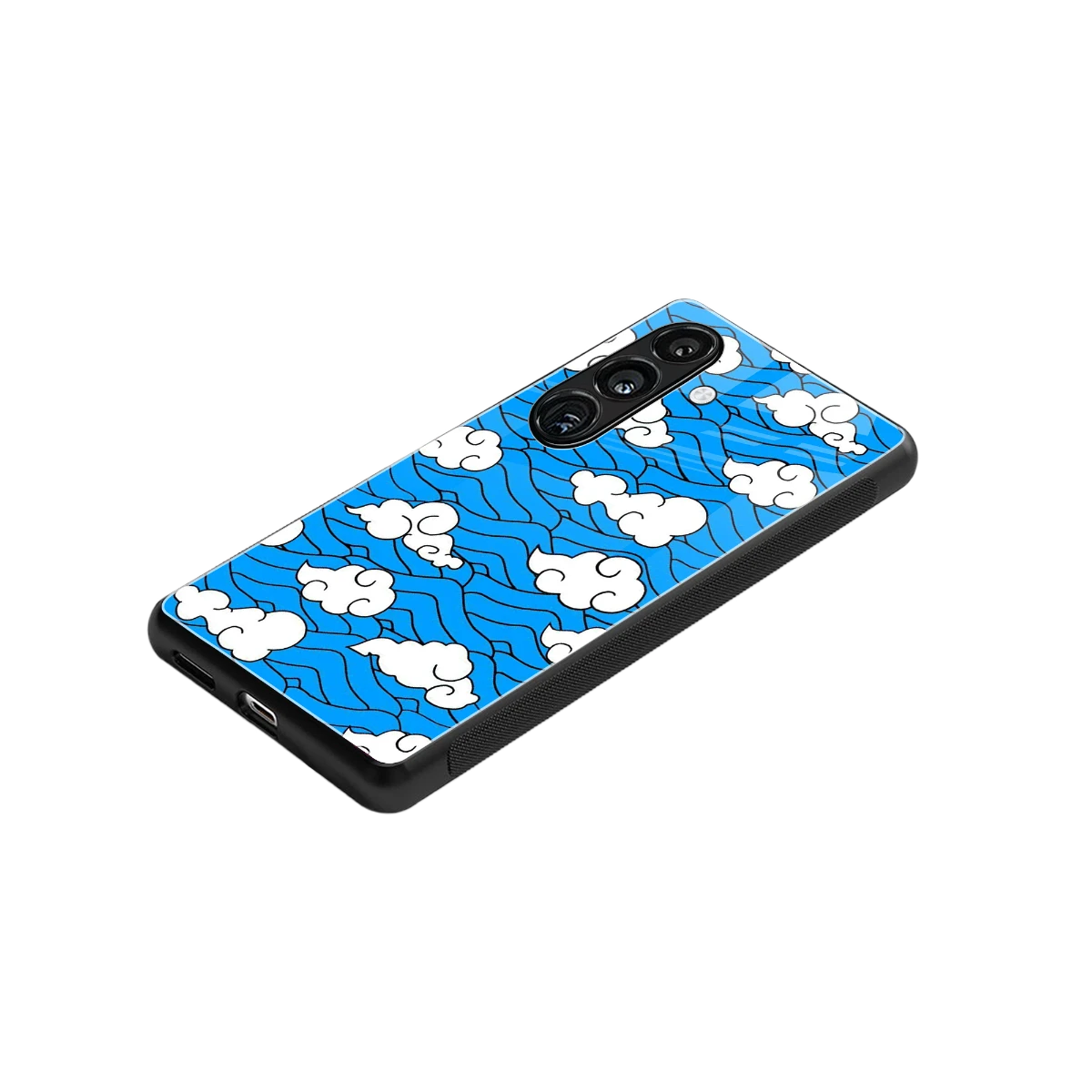 Azure Dreams stylish phone case for samsung galaxy s25 | glossy glass and slim fit