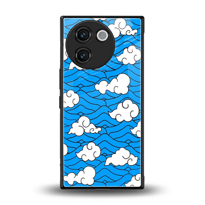 Azure Dreams back phone cover | glass case for vivo v30e