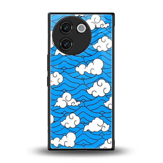 Azure Dreams back phone cover | glass case for vivo v30e