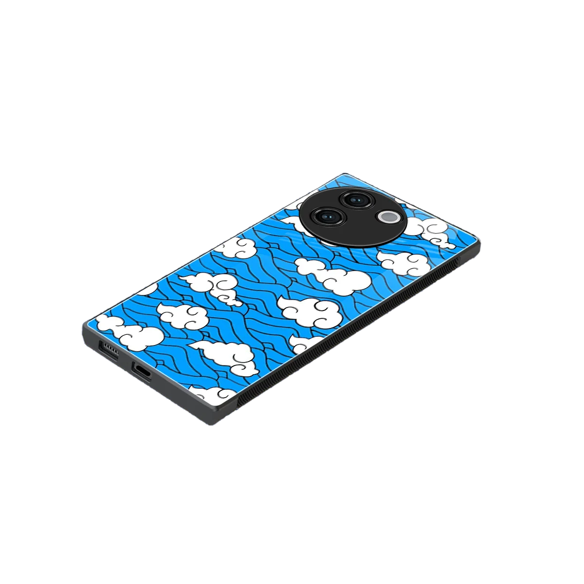 Azure Dreams stylish phone case for vivo v30e | glossy glass and slim fit