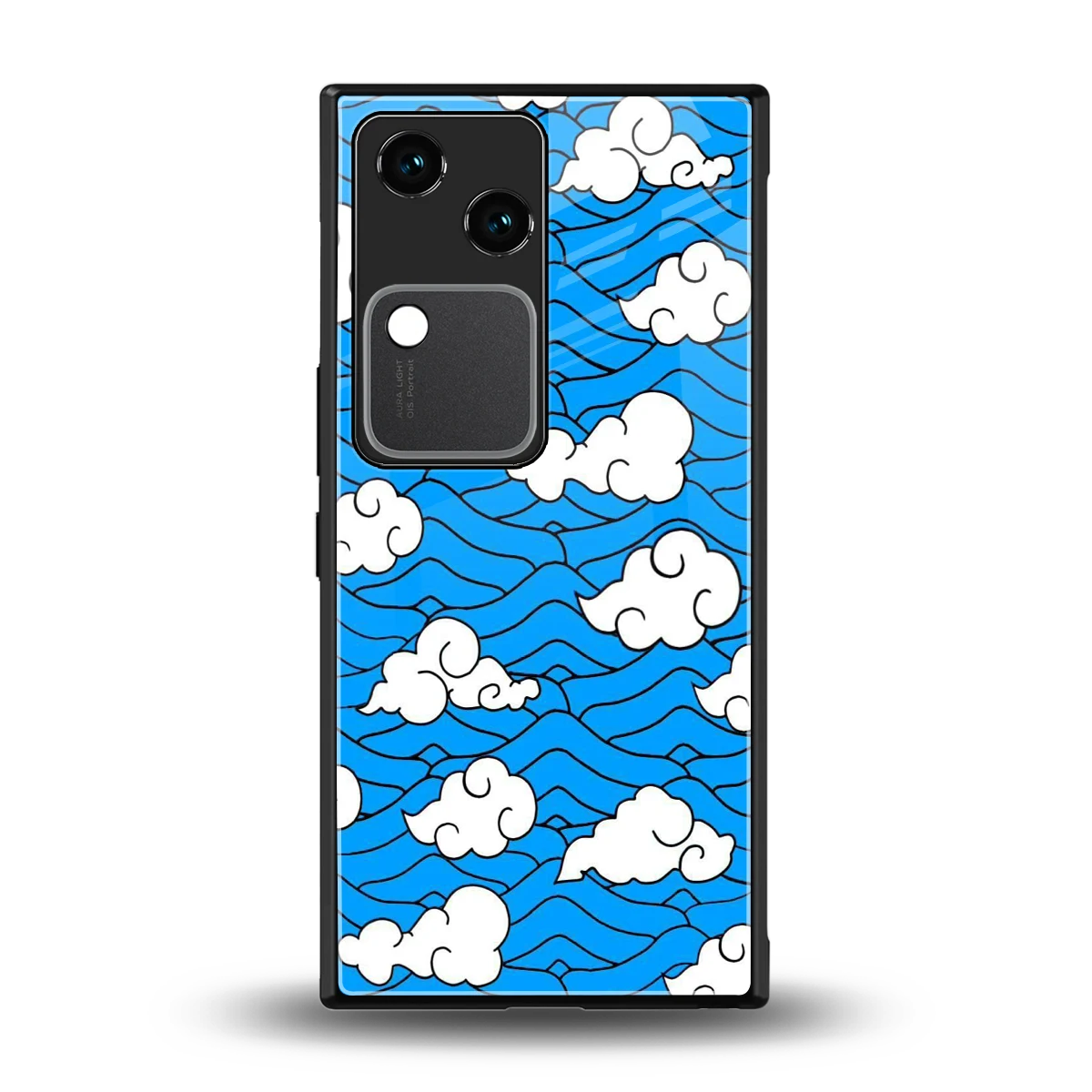 Azure Dreams back phone cover | glass case for vivo v30