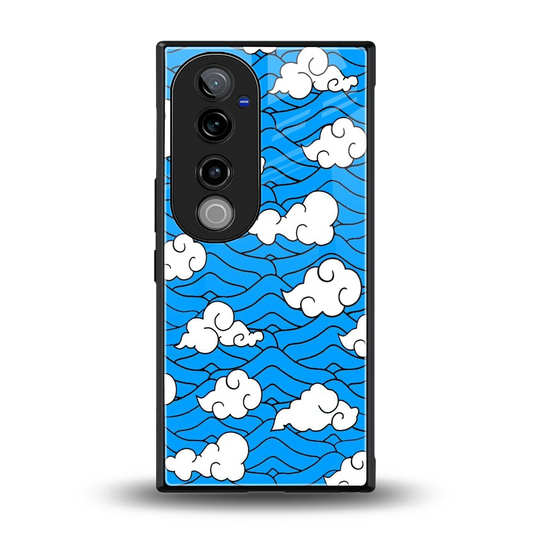 Azure Dreams back phone cover | glass case for vivo v40 pro