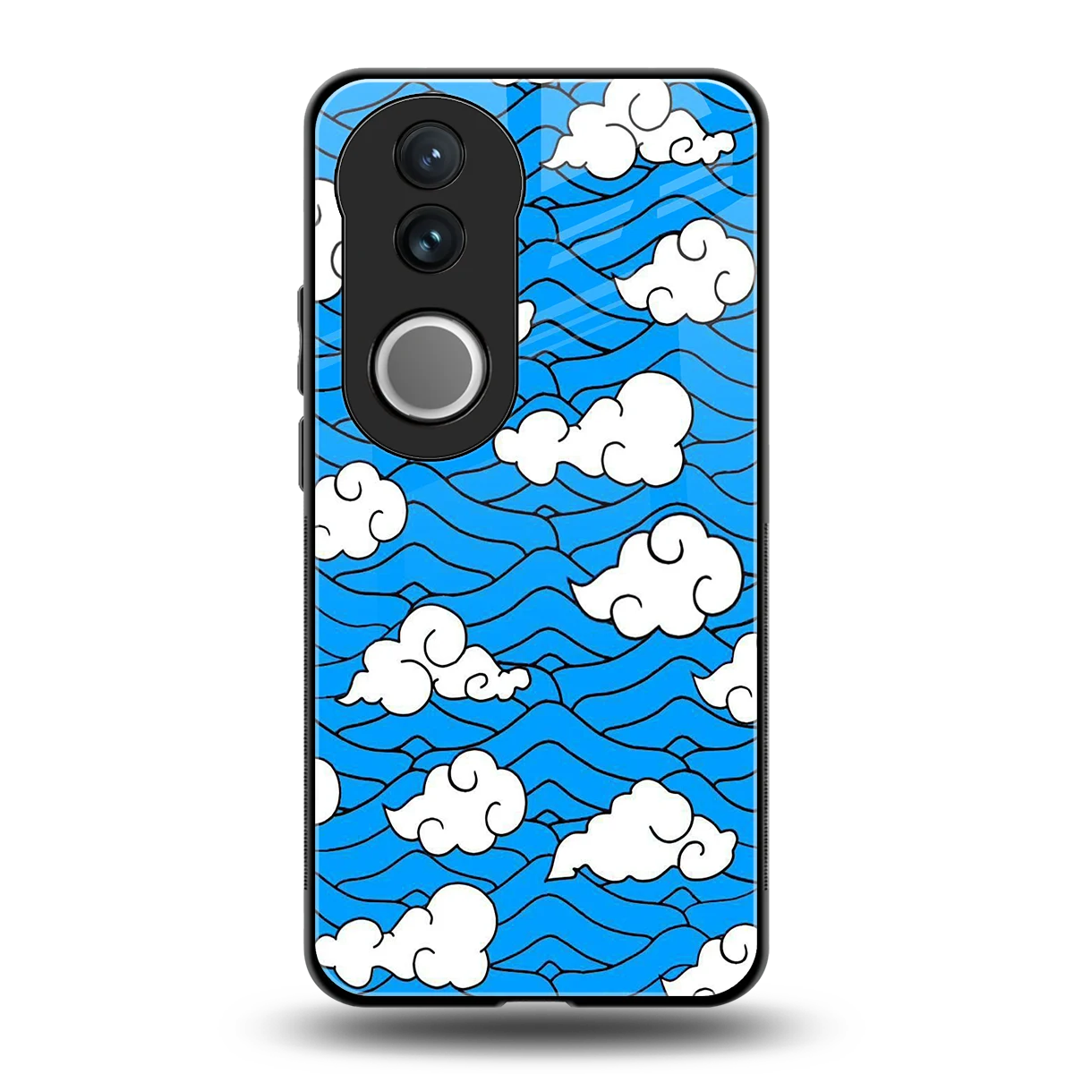 Azure Dreams back phone cover | glass case for vivo v50