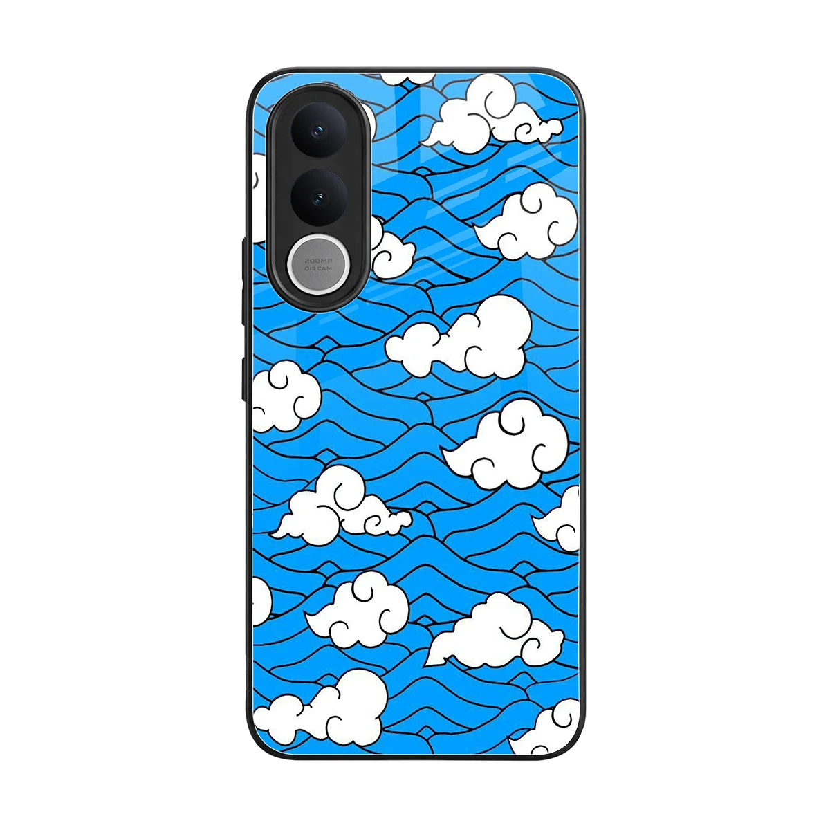 Azure Dreams back phone cover | glass case for vivo v70 fe