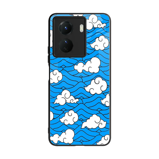 Azure Dreams back phone cover | glass case for vivo y16