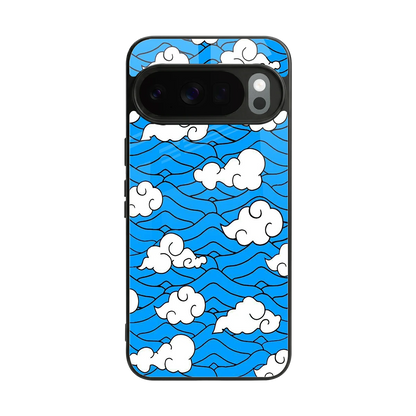 Azure Dreams back phone cover | glass case for google pixel 10 pro