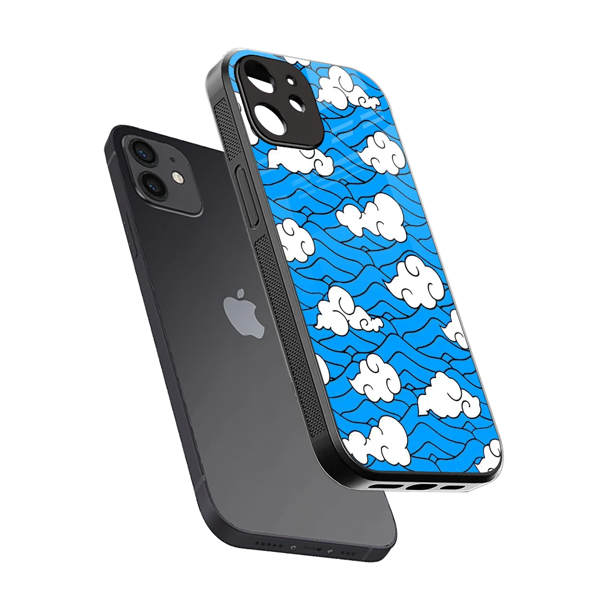 Azure Dreams sleek iphone 11 cover with tempered glass back and TPU edges