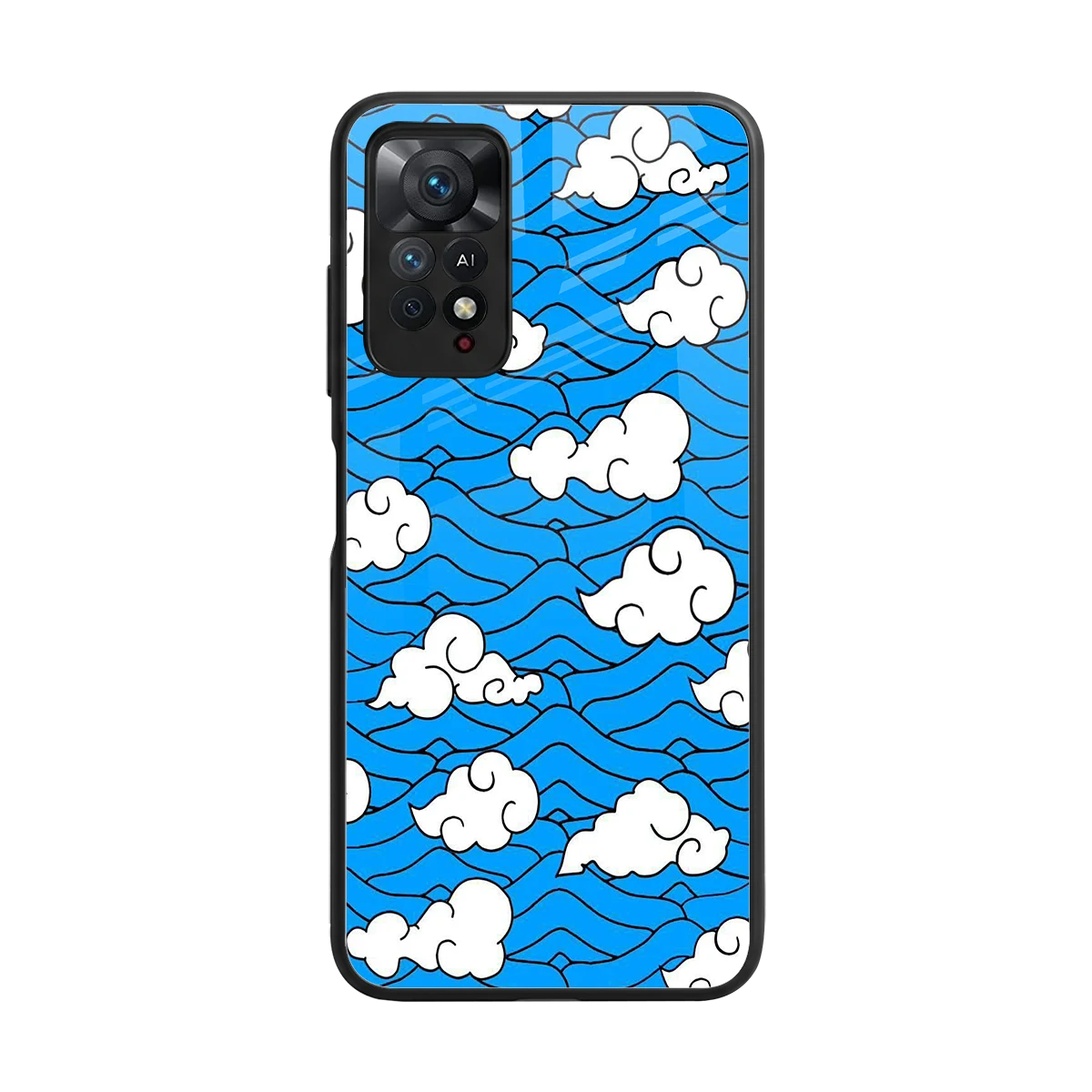 Azure Dreams back phone cover | glass case for redmi note 11 pro