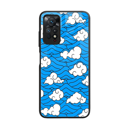 Azure Dreams back phone cover | glass case for redmi note 11 pro