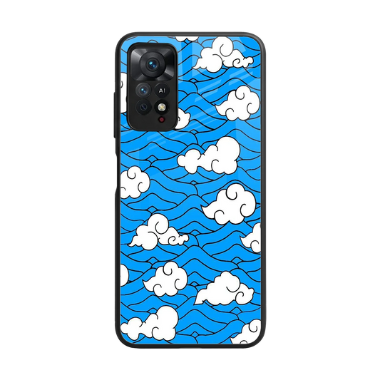 Azure Dreams back phone cover | glass case for redmi note 11 pro
