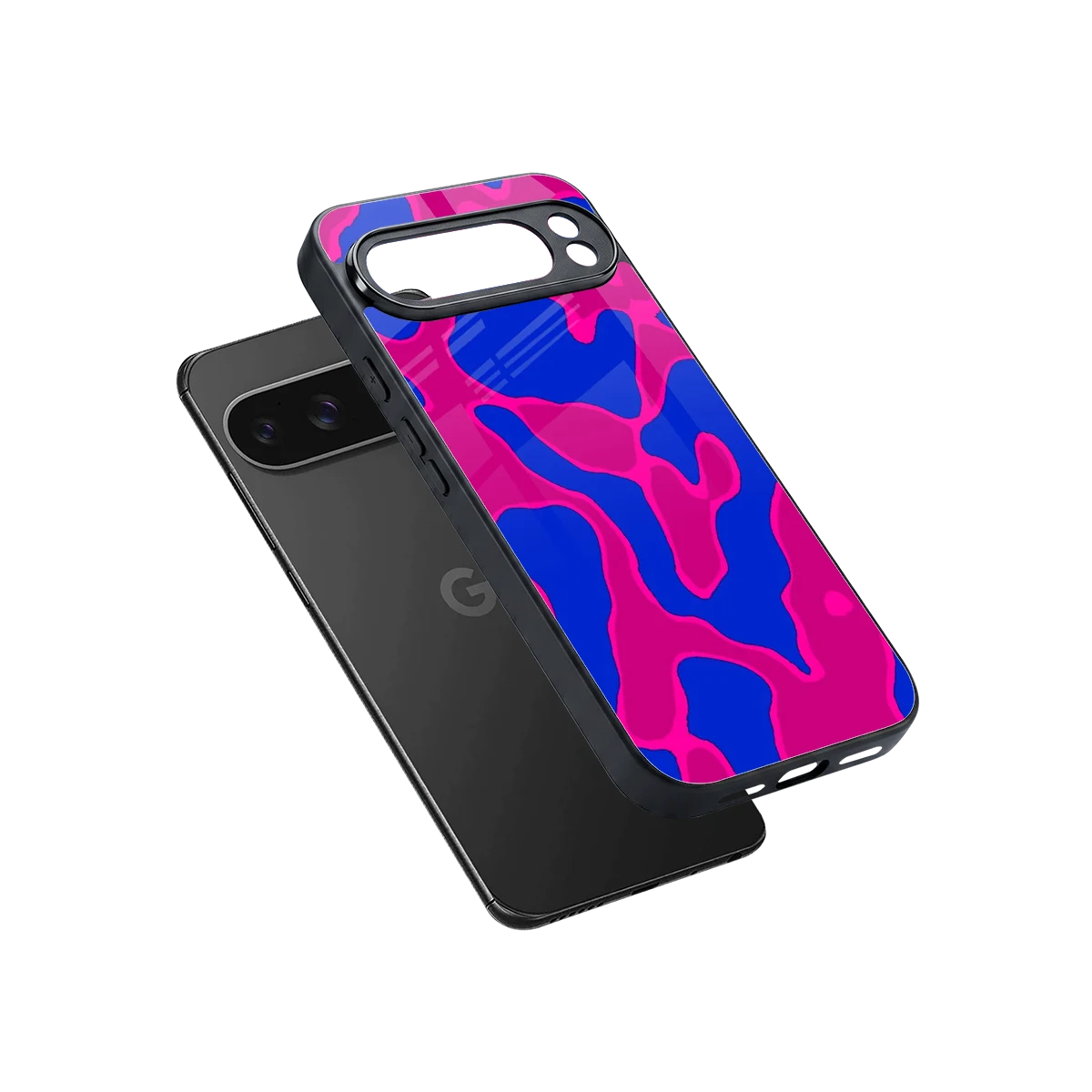 Azure Melt sleek google pixel 10 pro xl cover with tempered glass back and TPU edges