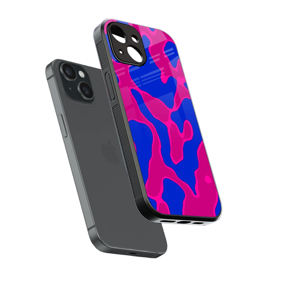 Azure Melt sleek iphone 13 cover with tempered glass back and TPU edges