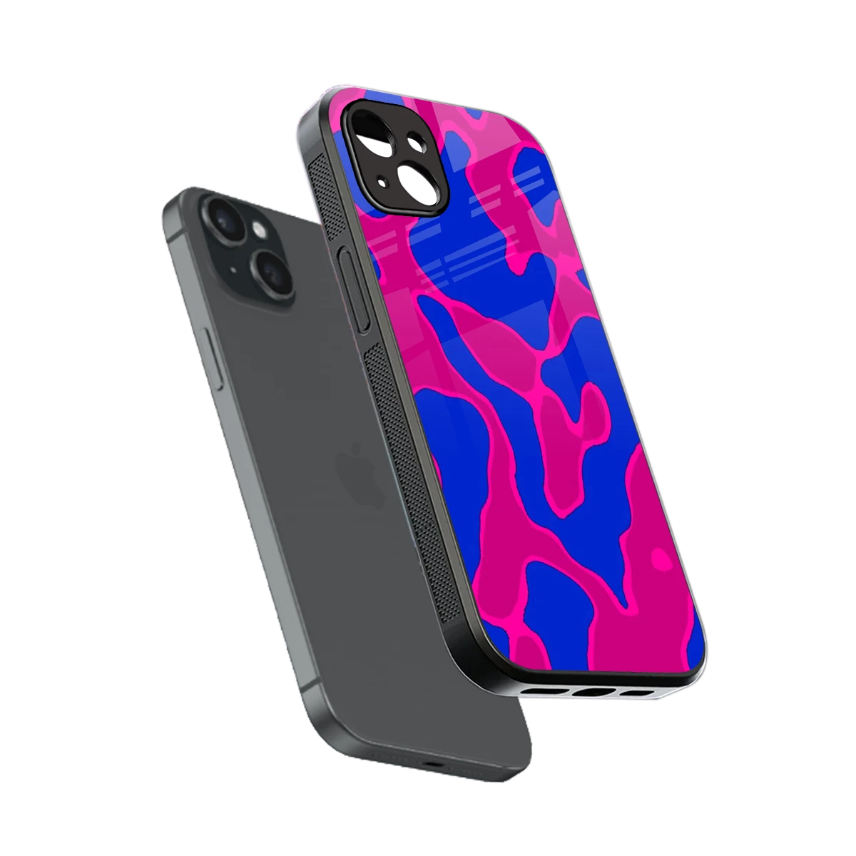 Azure Melt sleek iphone 14 plus cover with tempered glass back and TPU edges