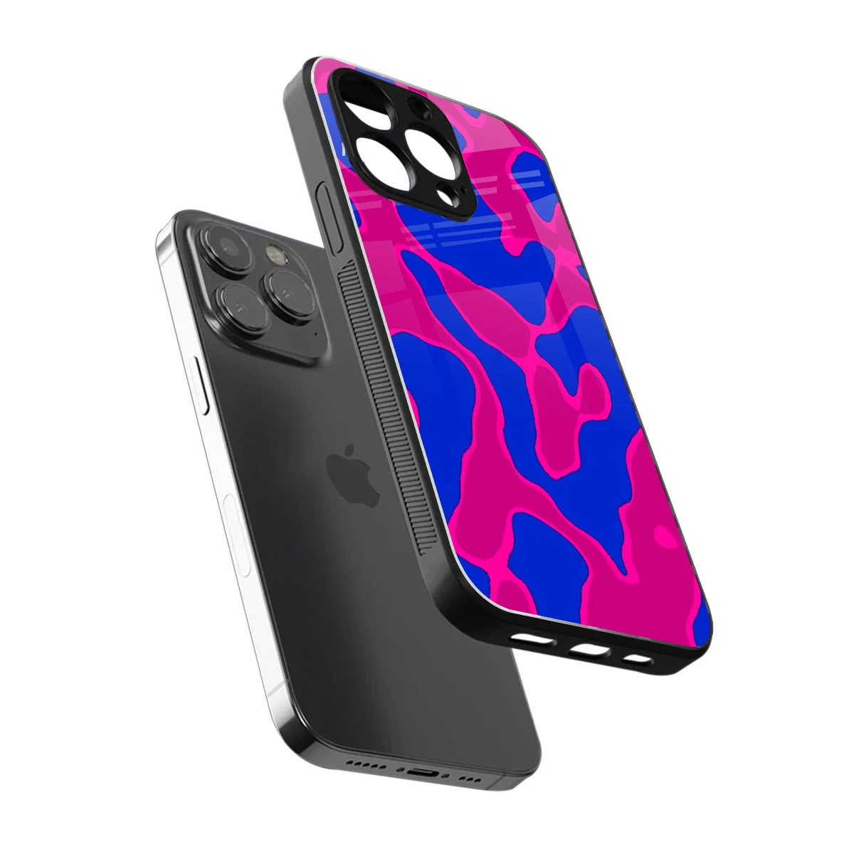 Azure Melt sleek iphone 15 pro max cover with tempered glass back and TPU edges