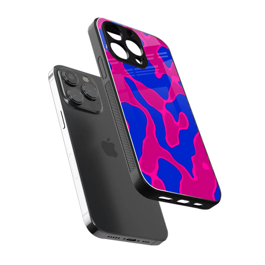 Azure Melt sleek iphone 15 pro cover with tempered glass back and TPU edges