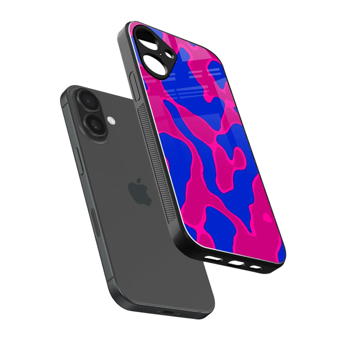 Azure Melt sleek iphone 16 plus cover with tempered glass back and TPU edges