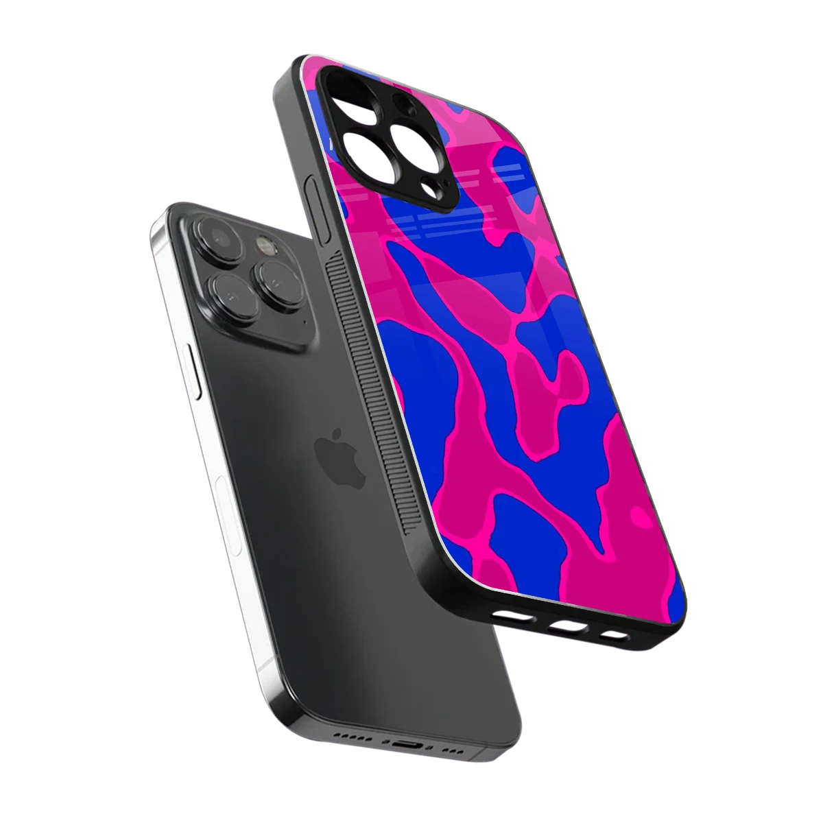 Azure Melt sleek iphone 16 pro max cover with tempered glass back and TPU edges