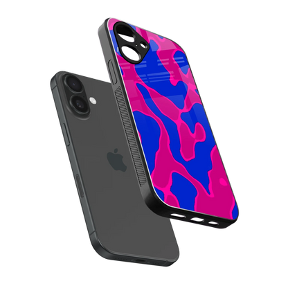 Azure Melt sleek iPhone 16 cover with tempered glass back and TPU edges