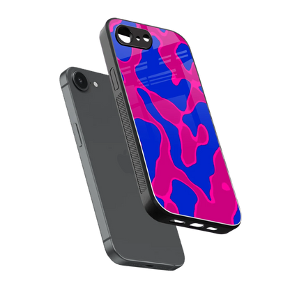 Azure Melt sleek iphone 16e cover with tempered glass back and TPU edges