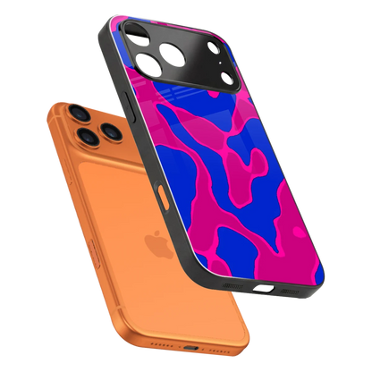 Azure Melt sleek iphone 17 pro cover with tempered glass back and TPU edges